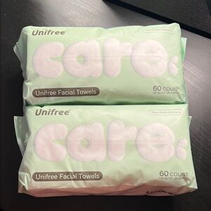 Unifree Mint Green Facial Towels - 60 Count